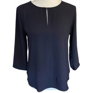 Ann Taylor Navy Blue Blouse